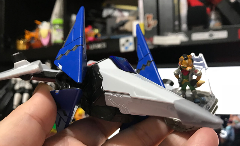 The $74.99 starter set comes with the Arwing and Fox, along with an additional pilot and weapons to snap onto the ship.